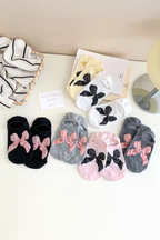 Pink Bow Print Boat Socks 303b20ed88ad4ad9