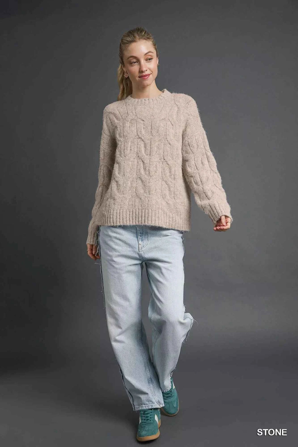Umgee Cable Knit Cozy Sweater 305a40e7-590d-4105-ace2-9ad22a55cd92-Max-Origin