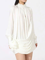 Ruched Long Sleeve Mini Dress 3071cdec-29a2-411d-ac0c-dc2b71940d23-Max-Origin