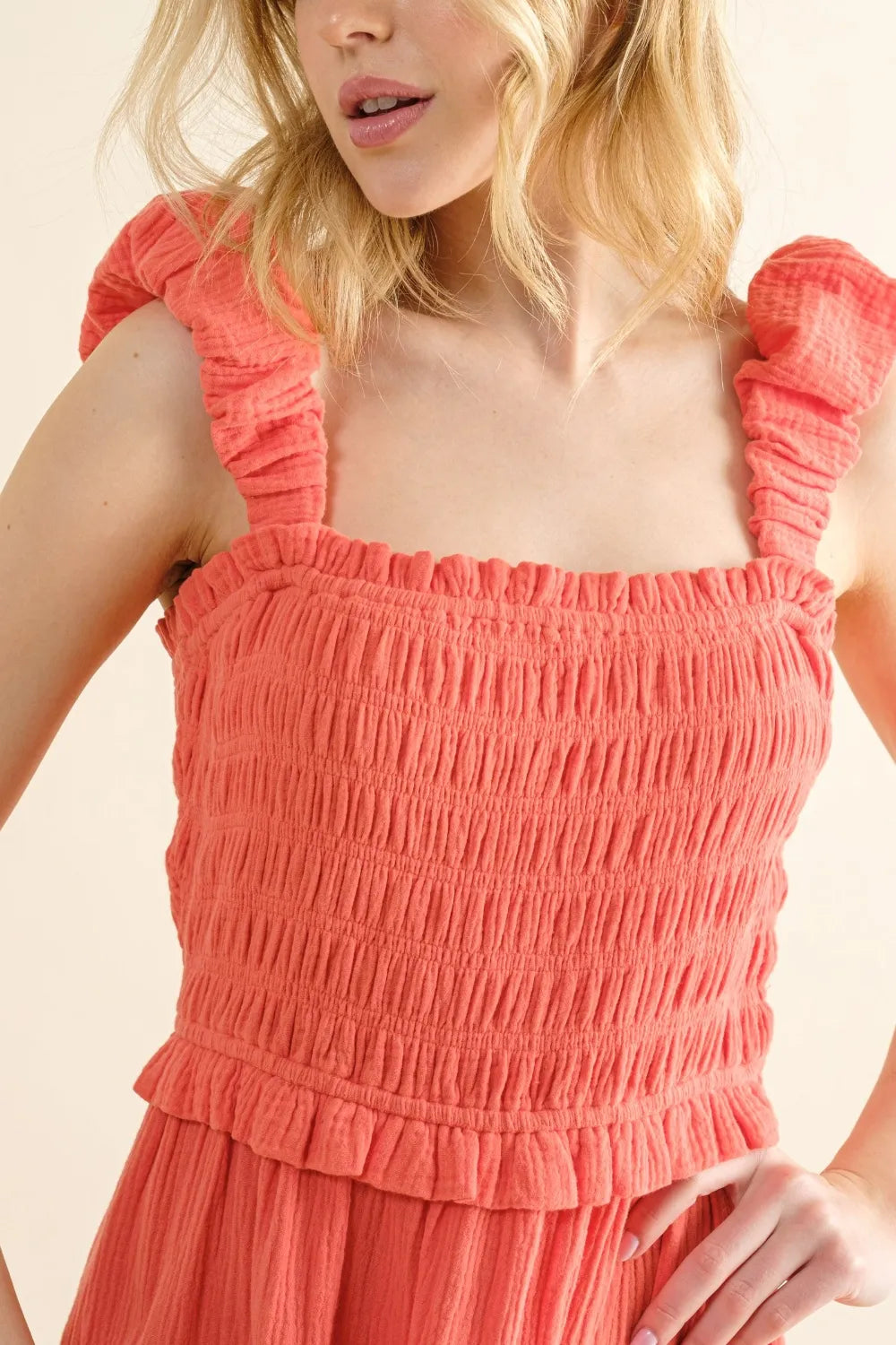 And The Why Smocked Ruffled Tiered Dress 307541f5-39c4-47d9-acca-e2ad0b5fed8e-Max