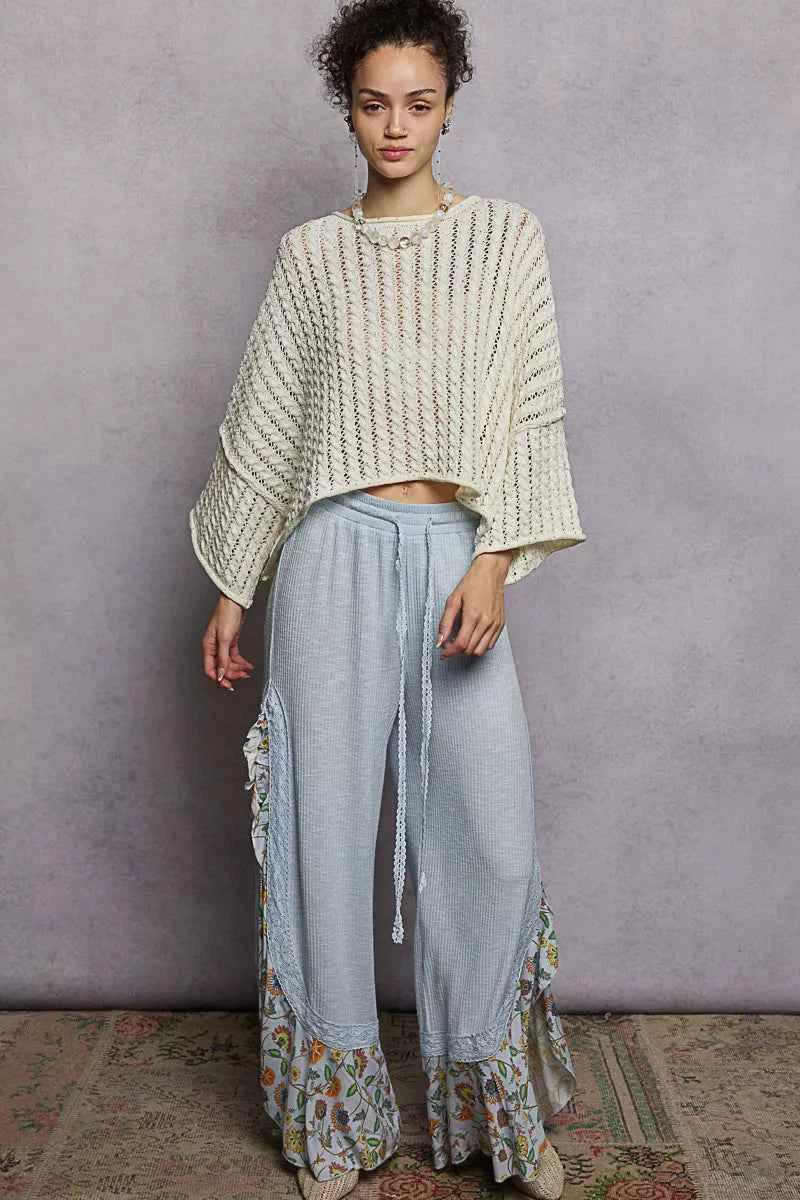 POL Cable-Knit Openwork Round Neck Cropped Sweater 307e884b-eefe-42fe-a202-bcb1bd9c048f-Max-Origin