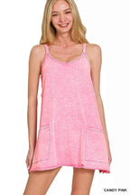 Zenana Acid Washed Mini Dress With Built-in Romper Liner CANDY PINK 308b93e9d14d4b53a86633839aa4f788-Max-Origin