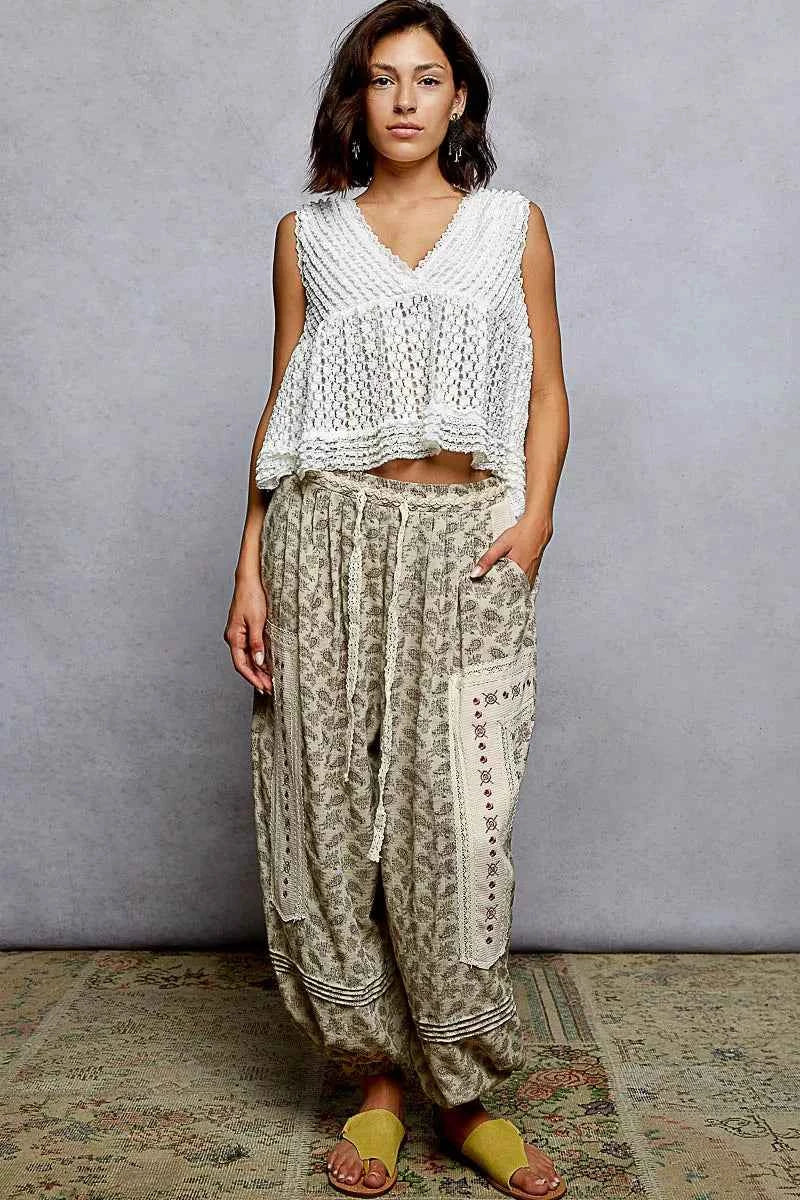 POL Textured Lace Cropped Tank with Trim Detail 308dae61-be25-4f77-b3af-6f0c0e5ae14f-Max-Origin