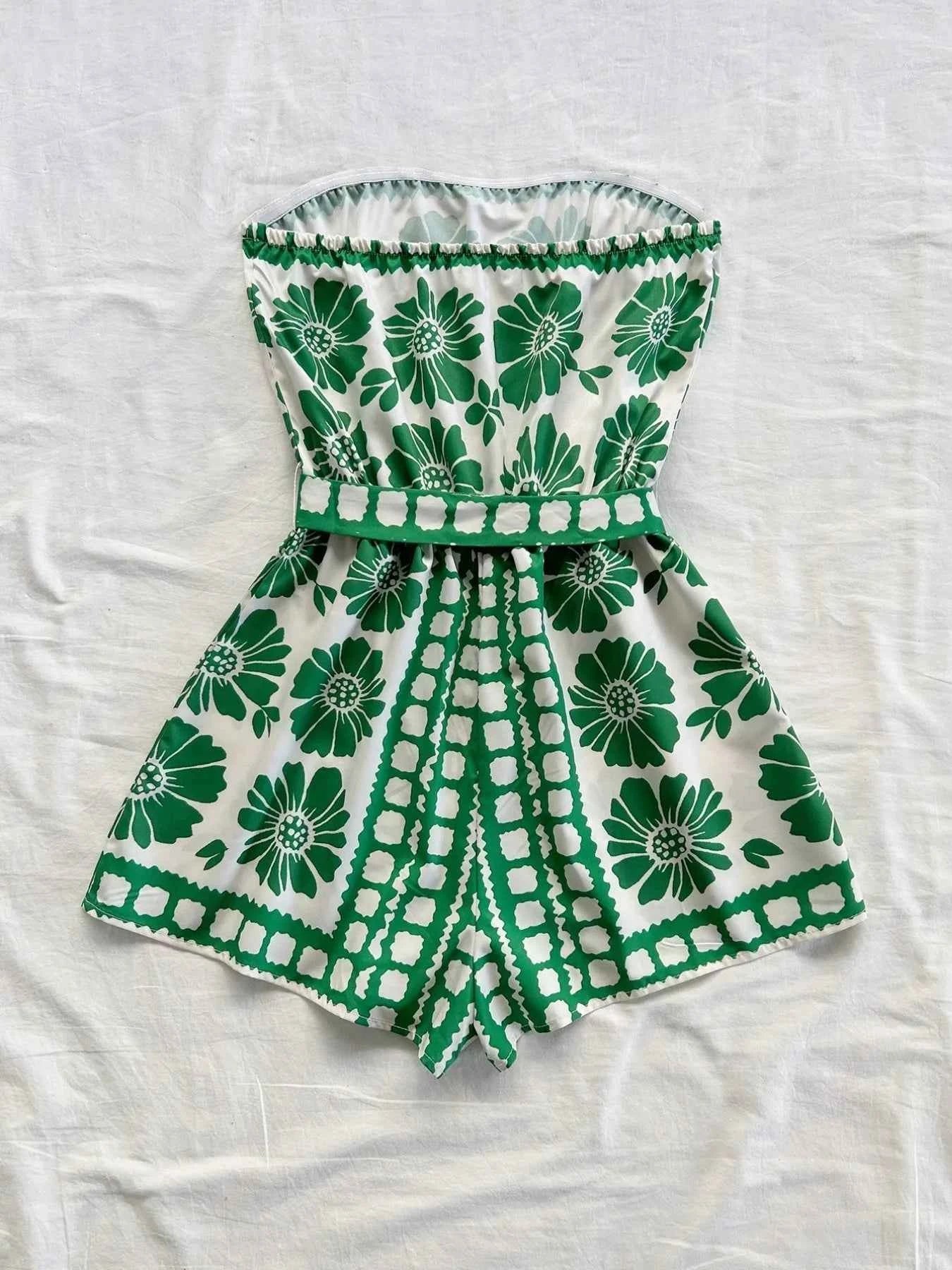 Printed Tube Tie Waist Romper 309abace-5434-47ba-96e4-1d9e918203fe-Max-Origin