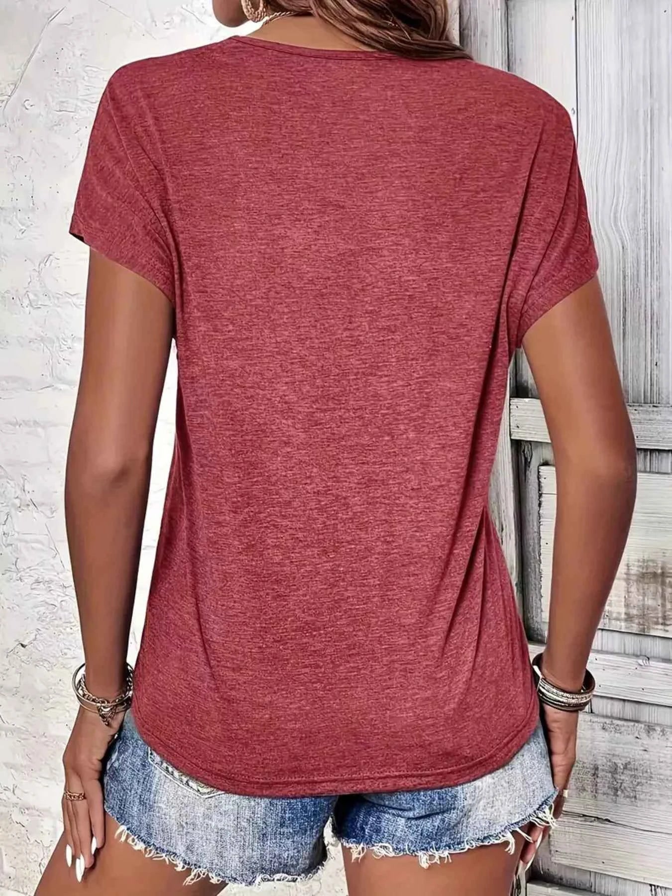 V-Neck Short Sleeve Casual Top 309bd4c3fb684405ba1255578cd174dc-Max-Origin