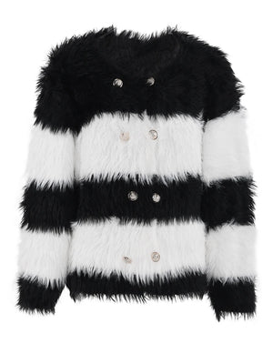 Black Striped Textured Knit Cardigan 30F4BEAED31F14438D4715EF47987600