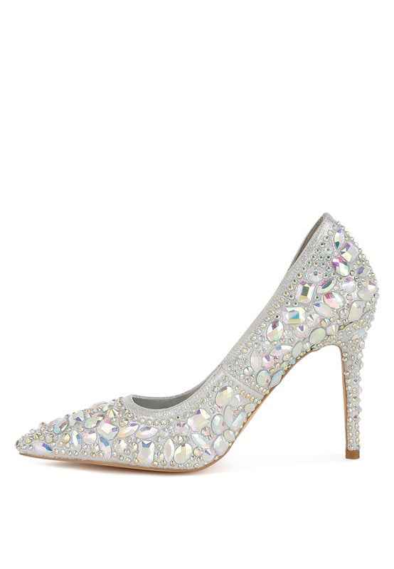 Iceout Diamante & Rhinestone Embellishments Pumps 30b40d08-c86a-48bc-aba5-766cb6a9ee5f_346d8aca-95b2-4202-8526-ab92678b883f