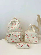 3-Piece Strawberry Print Canvas Bag Set White onesize 30c46e74-7b34-43f6-a971-6aaf0d44892f-Max-Origin