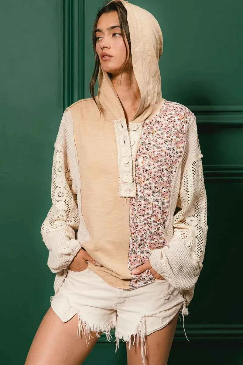 BiBi Slub Jersey with Lace Combo Buttoned Hoodie Top 30ddedaccd194e3db4b0b0a5e2d1766c-Max-Origin