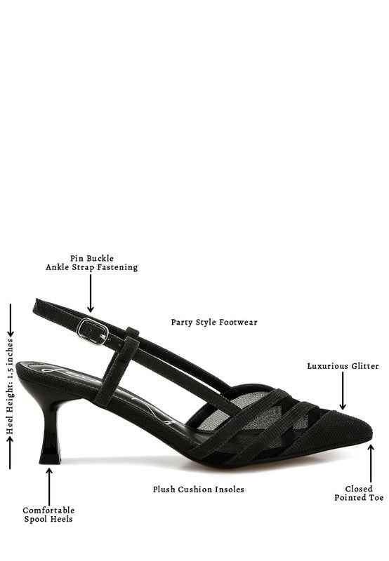 Daldra Kitten Heel Slingback Sandals 30e29204-5086-4df0-adea-e9d38d5948cf