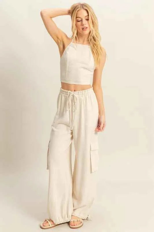 HYFVE Crop Top and Cargo Pants Set 30e573210bc940369be2c2b8846055c2-Max-Origin