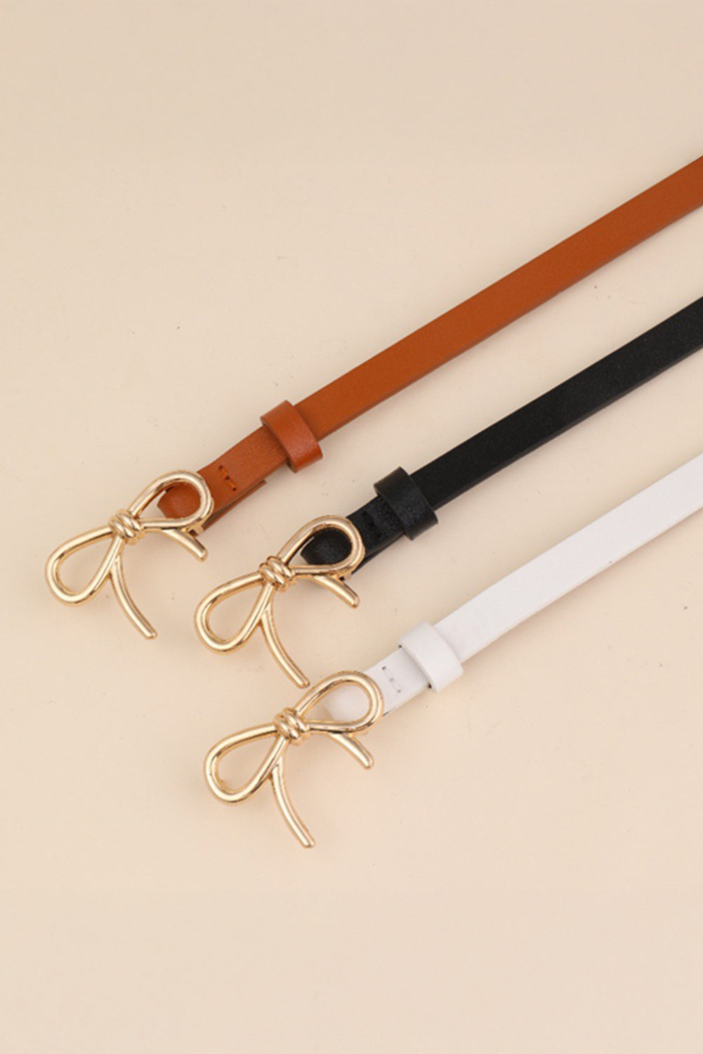 Thai Curry Bow Buckle Skinny Belt 30f655b4de5ed1c7