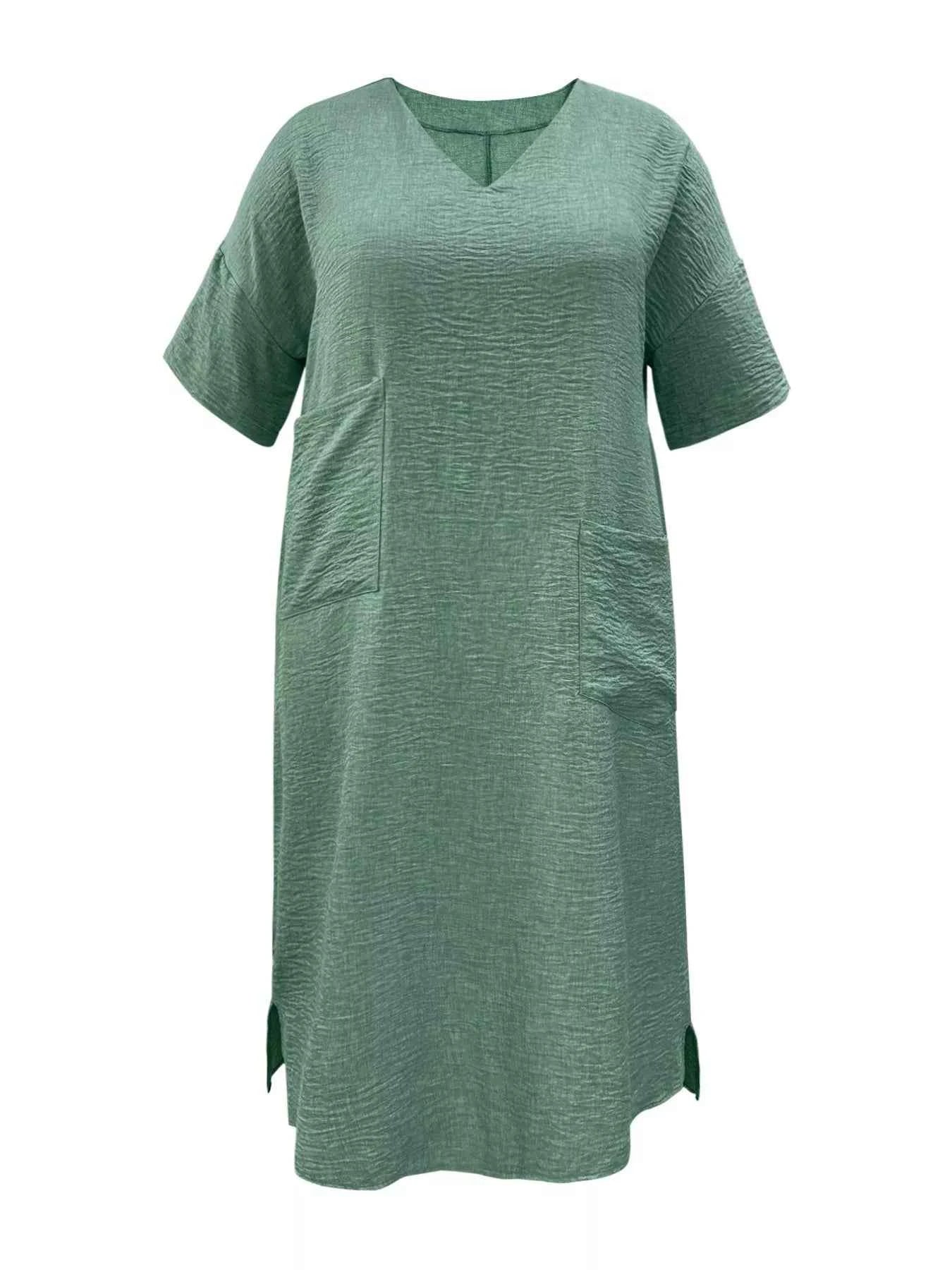 Plus Size V-Neck Half Sleeve Dress 30fcaabb-6b97-4425-a35c-4bf6ce9aa172-Max-Origin