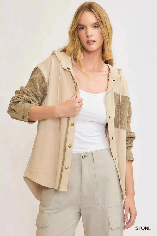Washed French Terry Shacket STONE 3113b5c0-f4ad-49f9-b615-dc29799082b0-Max-Origin