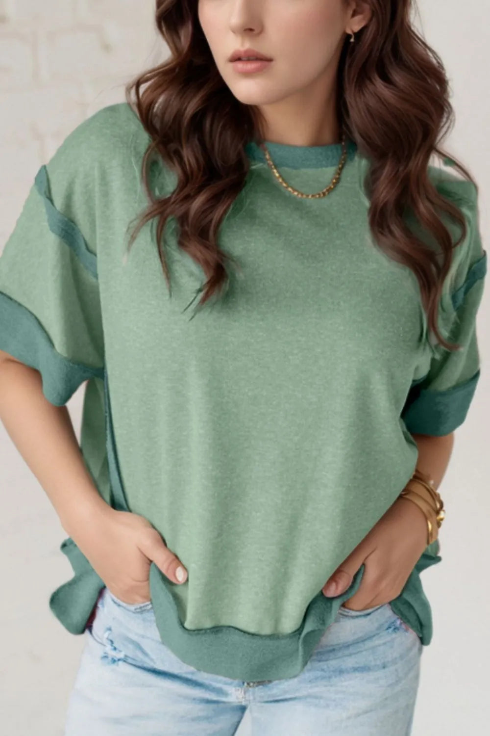Round Neck Half Sleeve T-Shirt 3120de7e-a584-41db-94d0-003fc30db44b-Max-Origin
