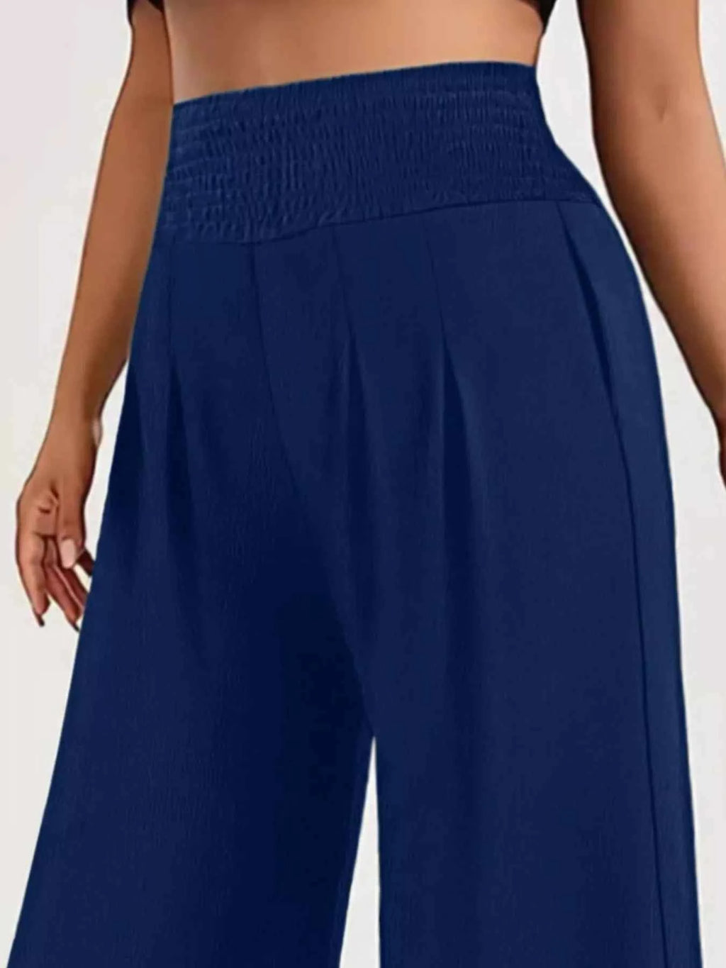 Plus Size High Waist Wide Leg Smocked Waist Pants 31220157-ca64-44c1-b2c2-9c63218b9199-Max-Origin