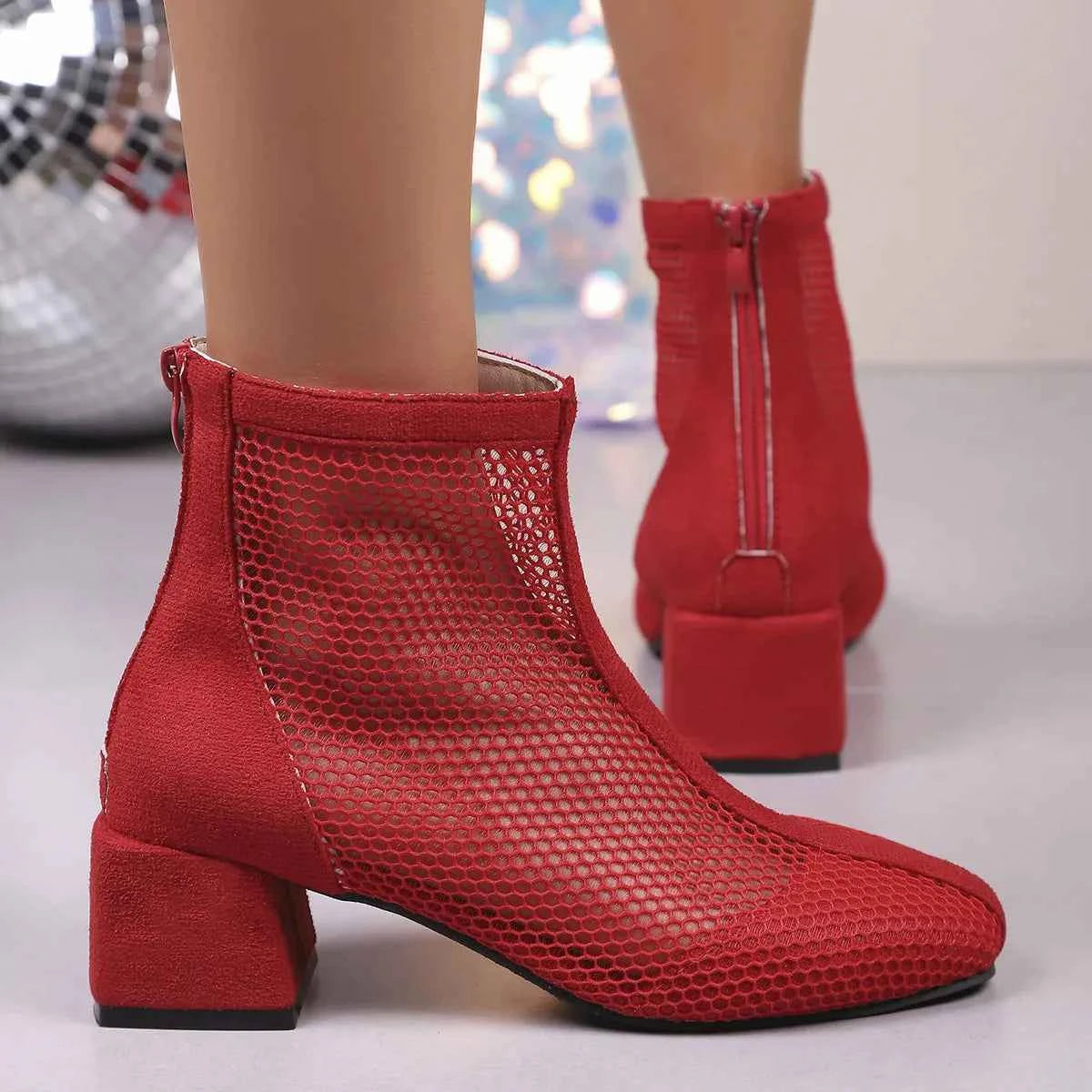 Mesh Block Heel Boots 313ec7b00a374bc89f1d341795acbb89-Max-Origin
