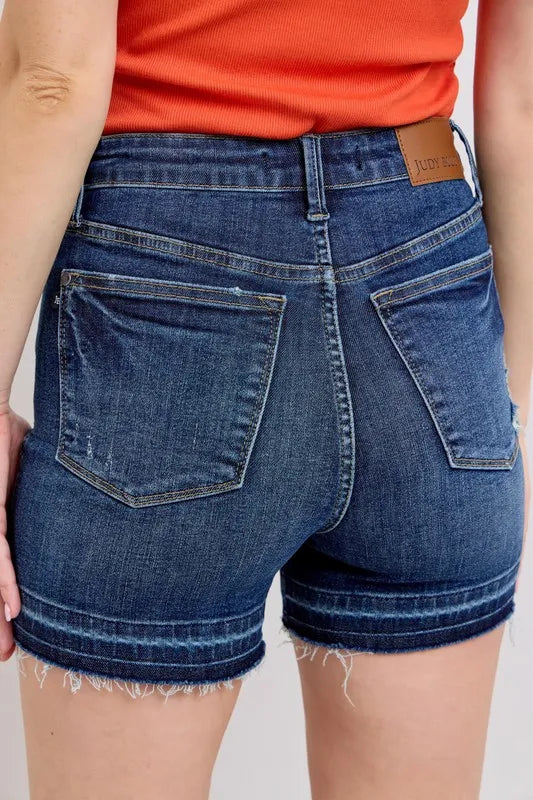 Judy Blue Full Size High Waist Tummy Control Destroy Release Hem Denim Shorts Plus Size 315677fe0fab4d89b4834ba42d84c94a-Max-Origin