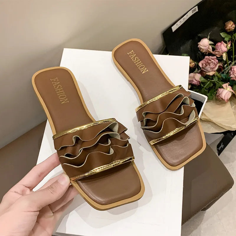 Open Toe Flats Sandals Brown 31588f54-31ea-40da-bd9c-b0ffdfa903e5-Max-Origin