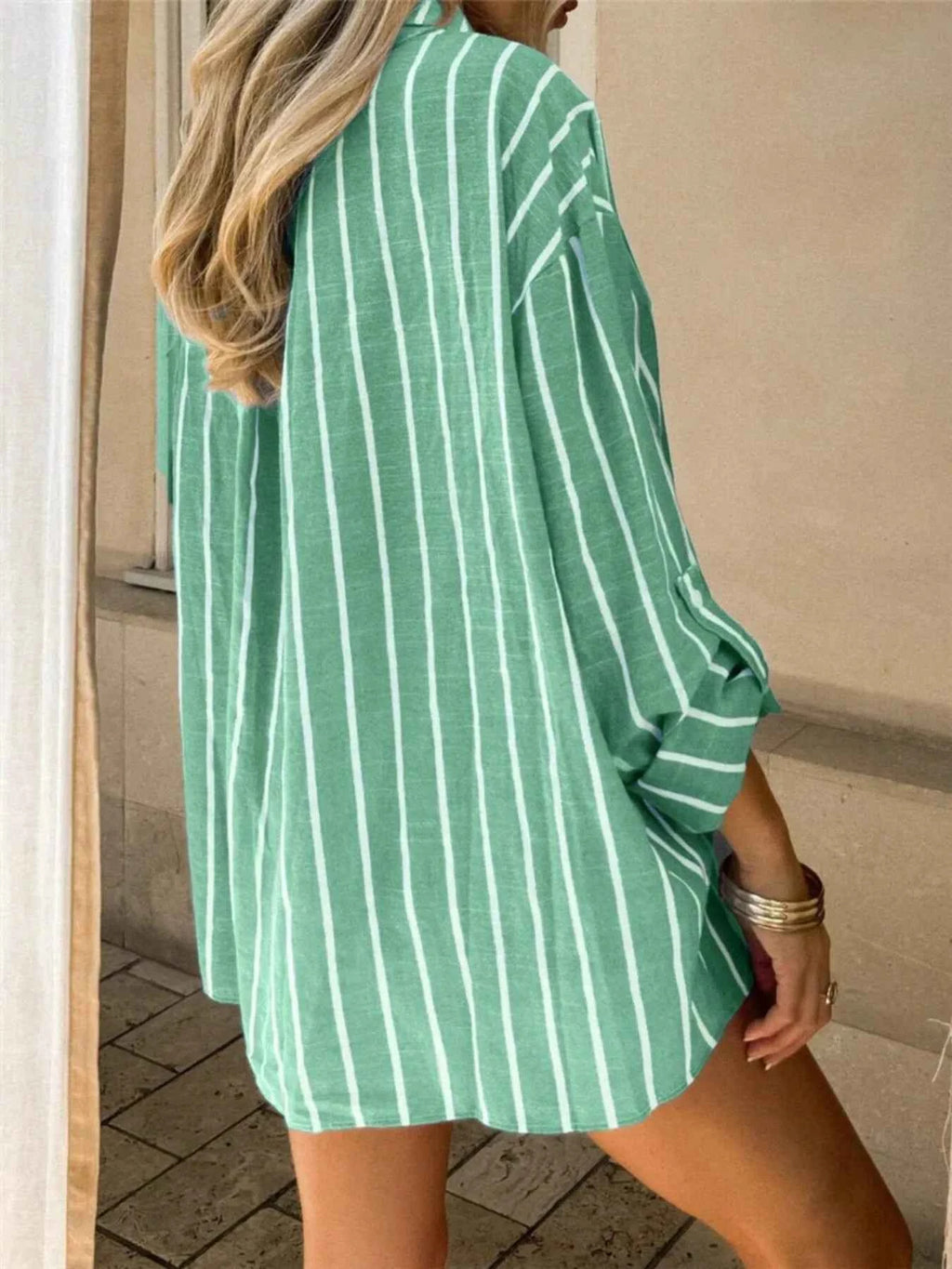 Striped Button-Up Shirt with Chest Pocket 31595a7b72ff48519f2ad57b9a20ba9e-Max-Origin