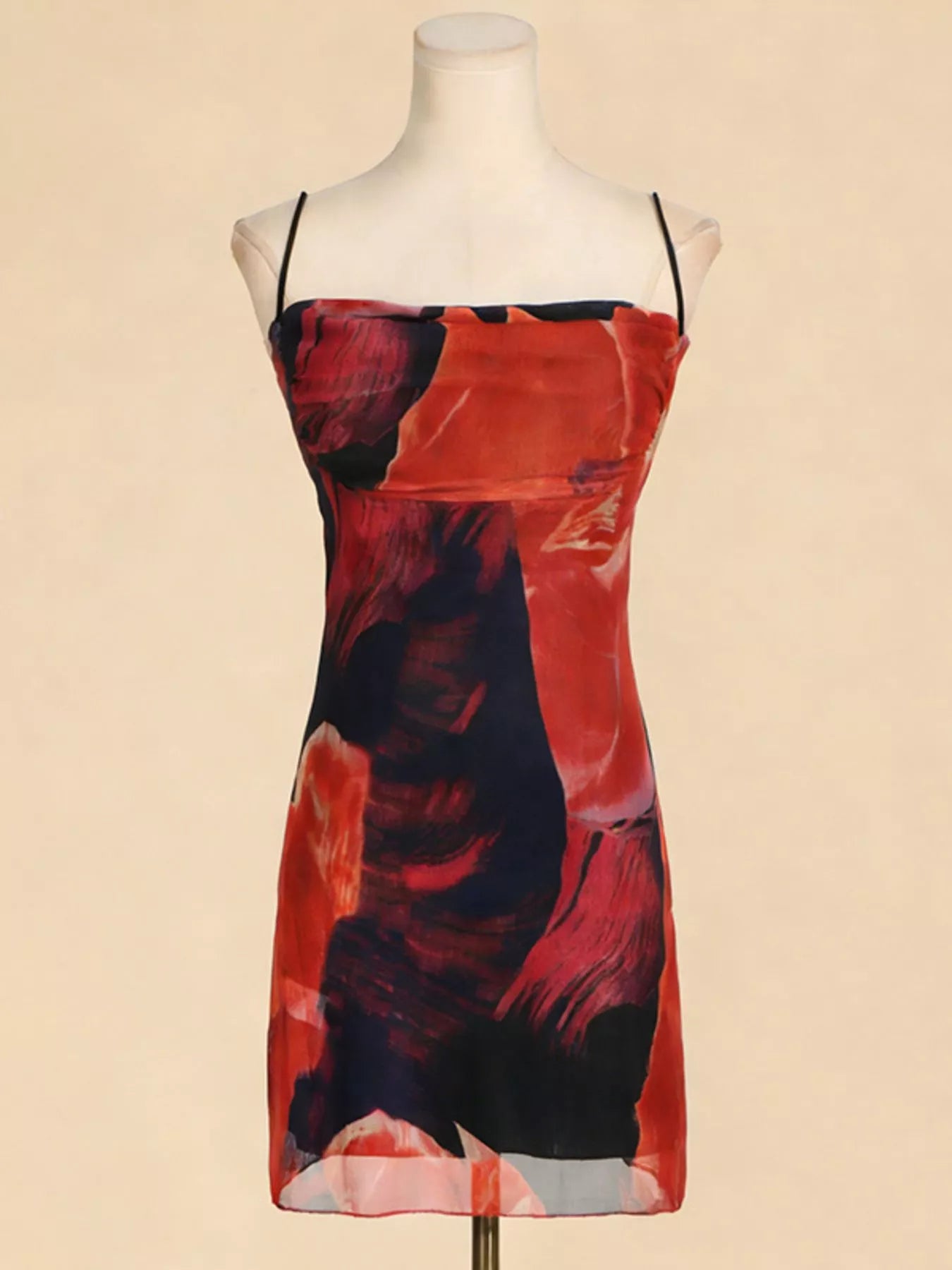 Printed Spaghetti Strap Mini Dress 316f2819-c687-4d23-9e62-90b7c68afbbc-Max-Origin