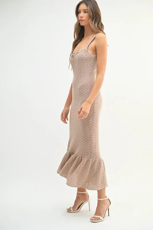 Ruffled Hem Sleeveless Crochet Knit Midi Dress 3199595560484a95a9ab274d87eee4eb-Max-Origin