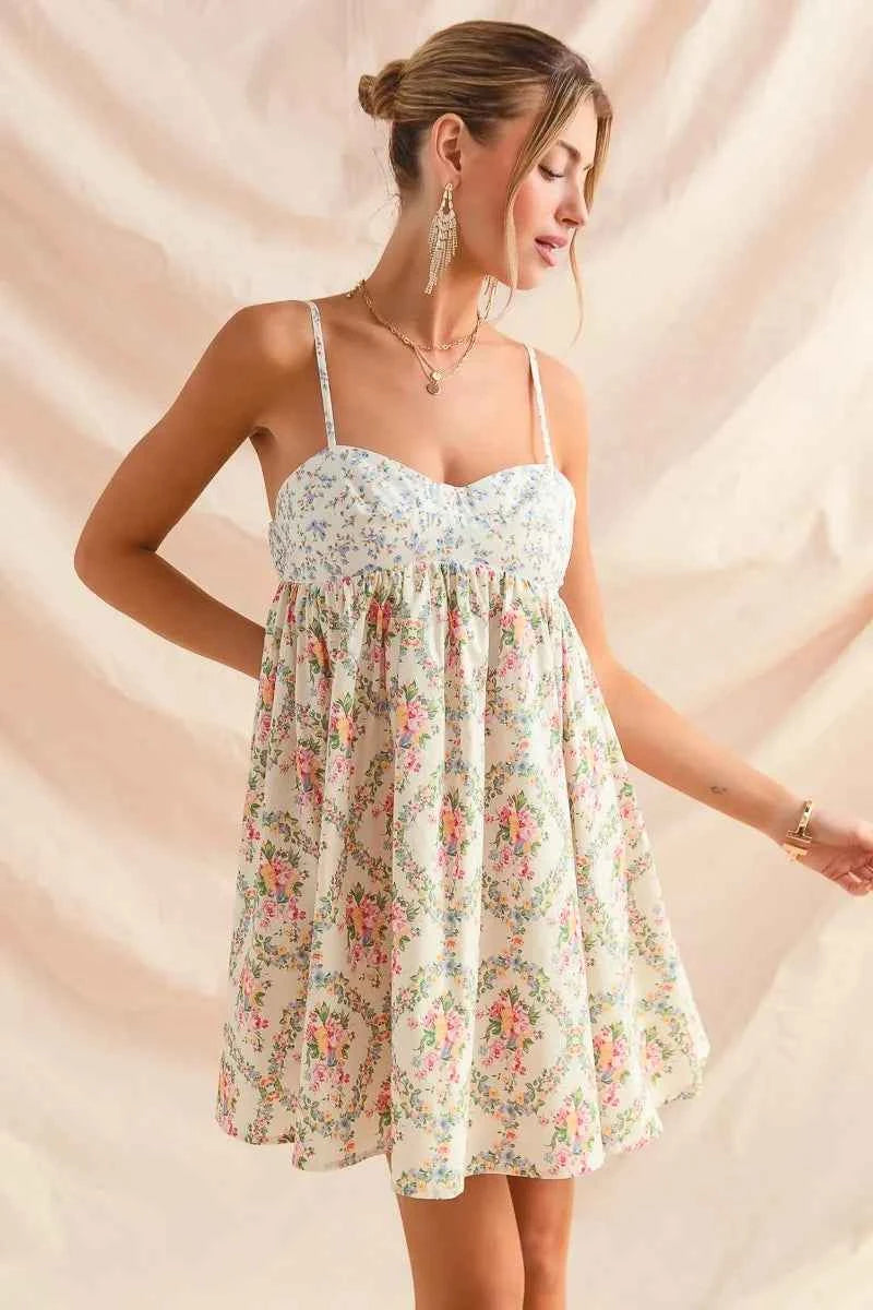 Mixed Floral Print Sleeveless Mini Dress 319d4bdc63a245c1bdfb7f15c02796c1-Max-Origin