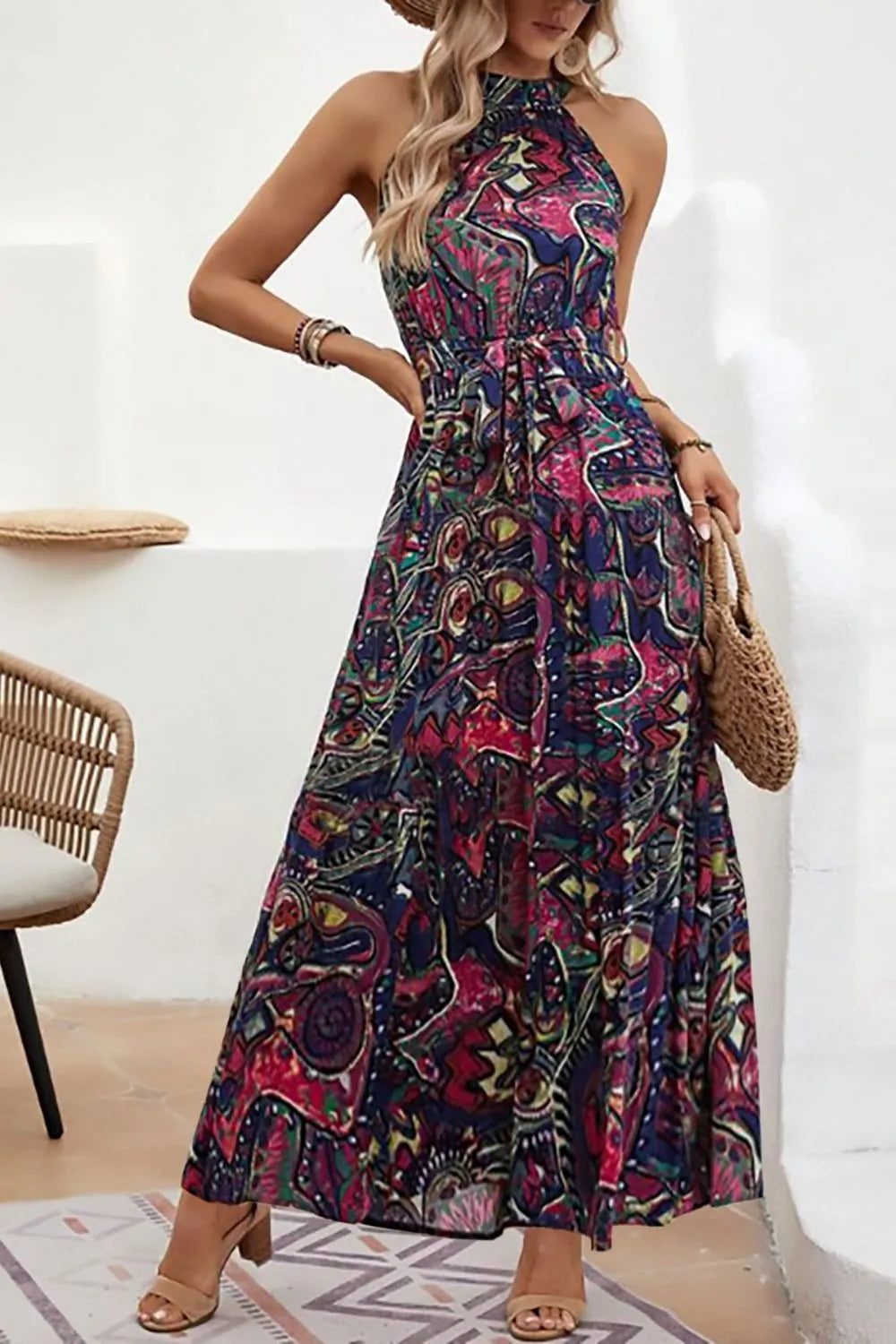 Tied Floral Sleeveless Dress 31a26b87-f95b-407f-a022-dd759dfa813d-Max