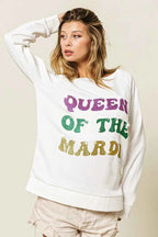 BiBi Queen Of Mardi Glitter Print Mardi Gras Sweatshirt 31be0876a635475d847d886edc19ccbb-Max-Origin