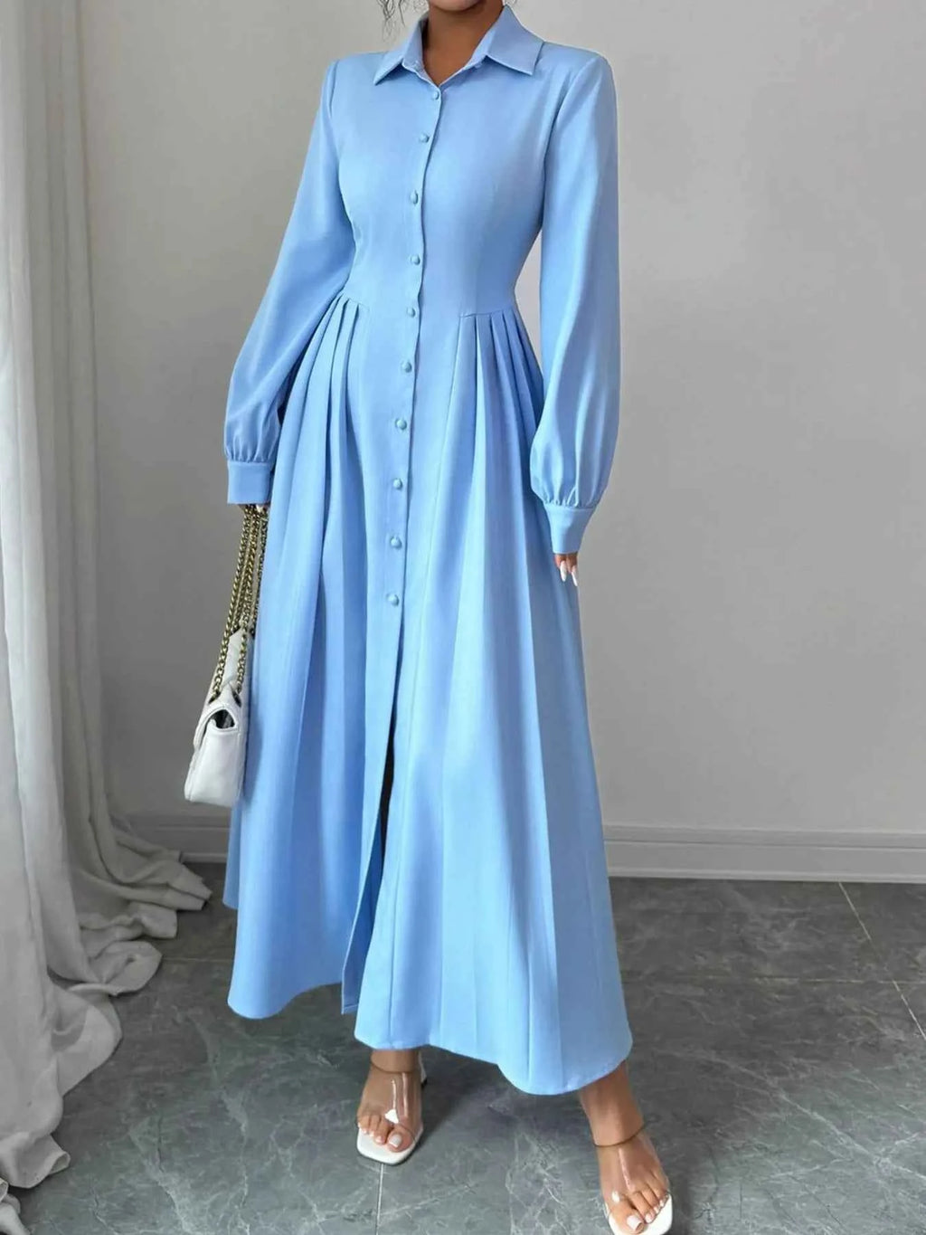 Button-Front Maxi Shirt Dress 31c07ddc-94d5-4792-b25e-68d8d3644f4c-Max-Origin