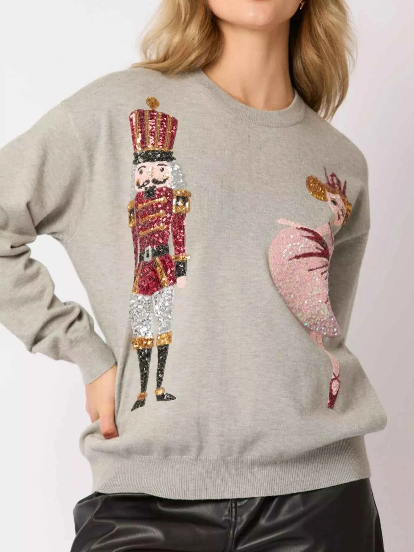 Sequined Nutcracker Long Sleeve Sweatshirt 31ca6bbd-35a7-4705-902a-4b39c8d0d736-Max-Origin