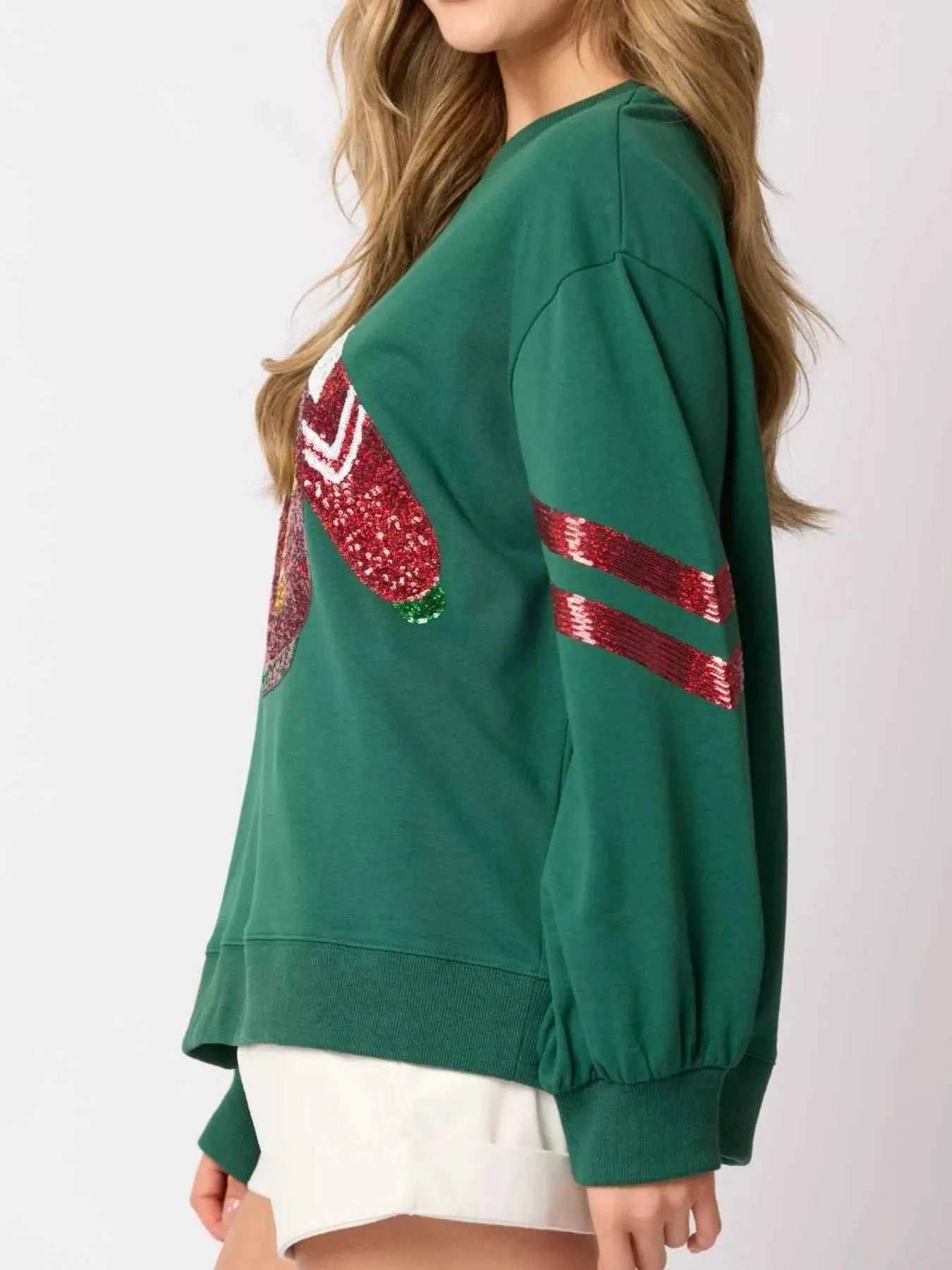 Christmas Sequin Santa Hat Holiday Sweatshirt 31d59bf5-c761-4579-96b9-51b512288096-Max-Origin