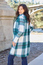 Double Take Full Size Plaid Button Up Lapel Collar Coat 31e617b1e0bf4f1f8109007528b19ce4-Max