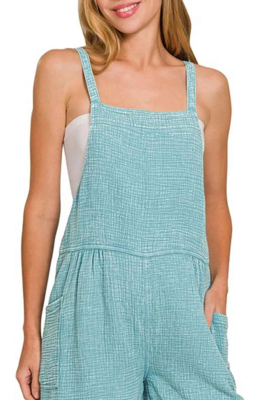 Washed Double Gauze Tie Back Rompers 32061441-2d82-4ad6-ad31-9f9fe8ec60e6-Max-Origin