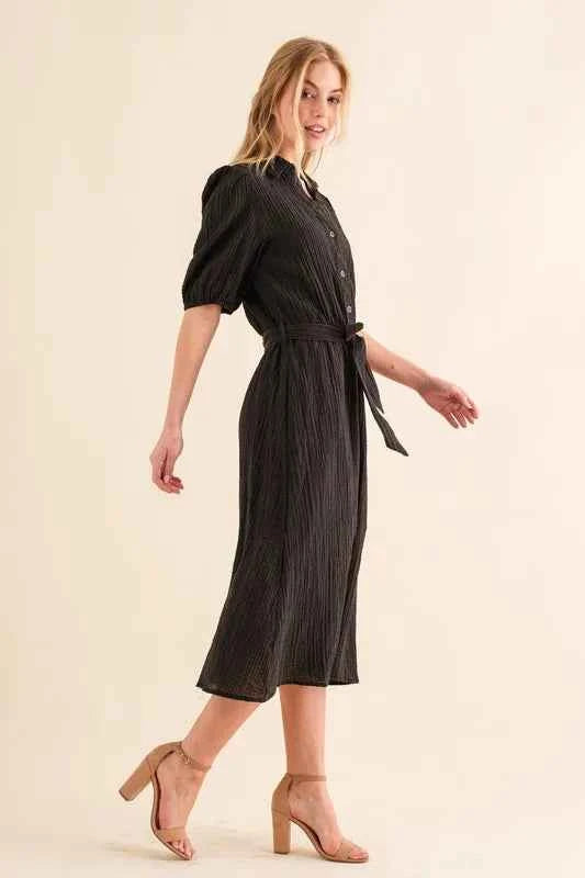 And The Why Waffle Textured Ribbon Waist Midi Dress 32253c19a2954a1b9a2b5d7cbf238aae-Max-Origin