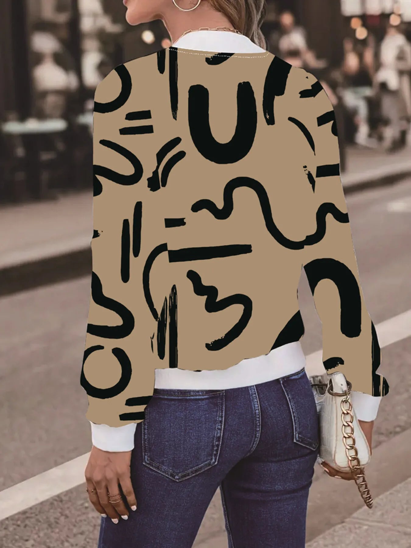 Number Print Zip Up Jacket 3227e84e999e4855b70691aa9bc67b75-Max-Origin