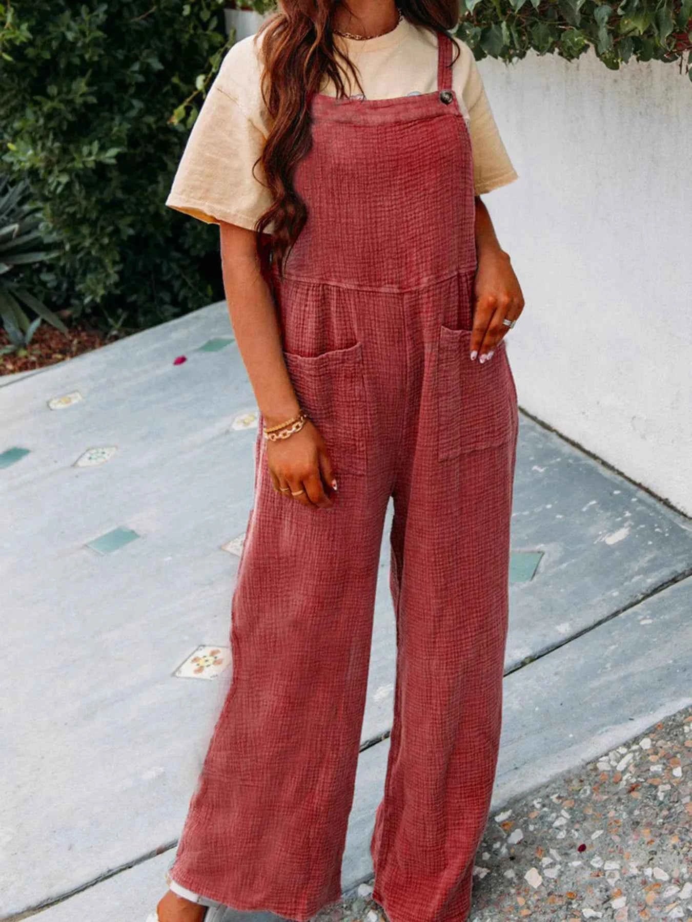 Full Size Casual Wide Leg Textured Overalls Plus Size Rust 3229c2560e954814a10f59364282c46a-Max-Origin