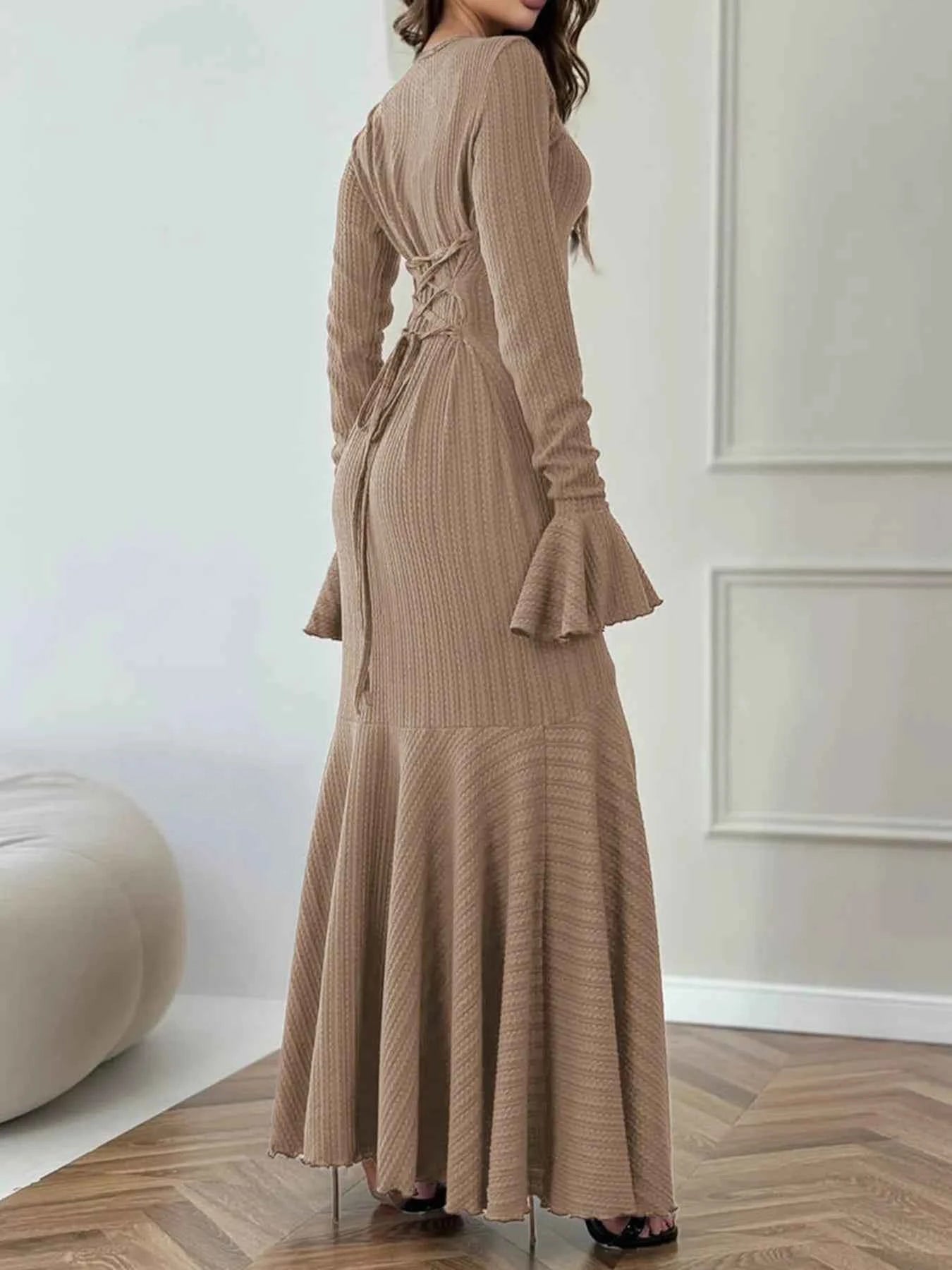 Elegant Ribbed Long Sleeve Mermaid Sweater Dress 324828c1c5f04223a1b7cdf2afa24dd8-Max-Origin
