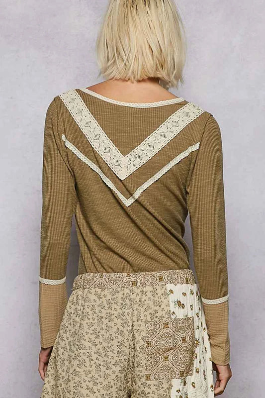 Ribbed Half Button Lace Detail Knit Top 3250b14f-5fad-4ee2-9cf1-7d5b2dd4d134-Max-Origin