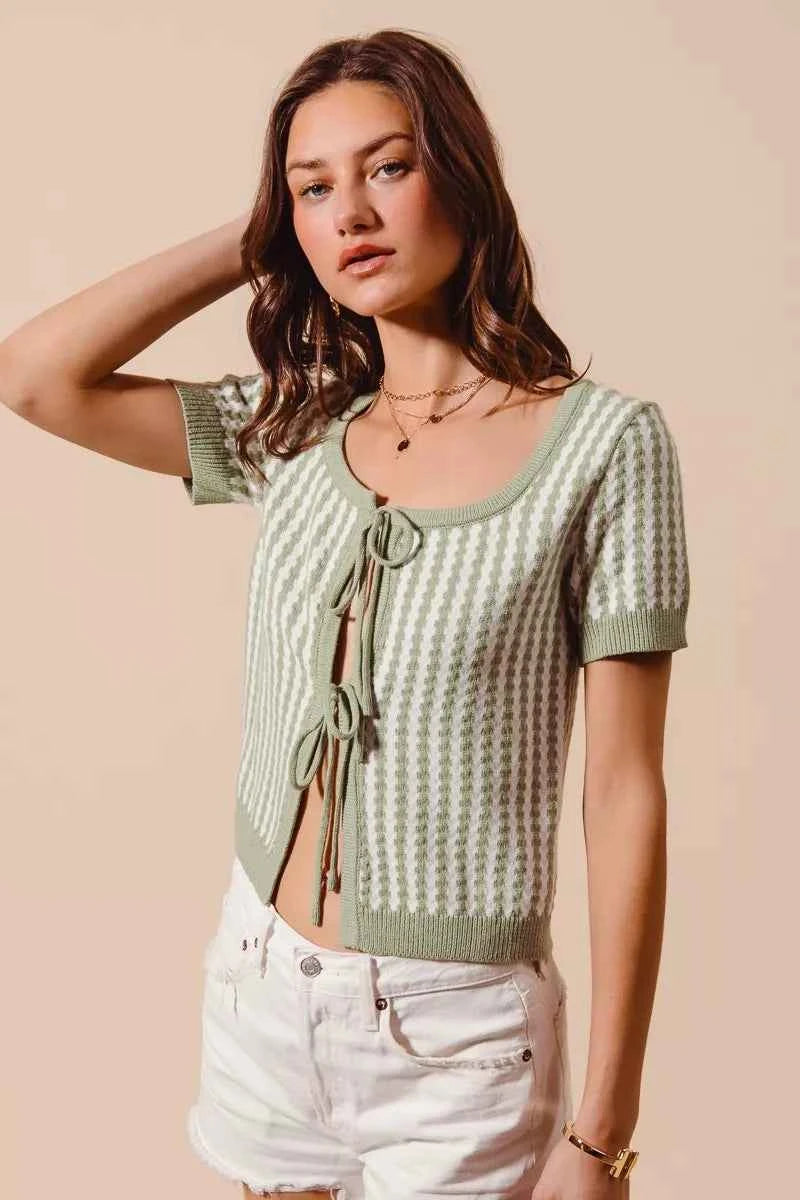 SO ME Tie Front Textured Vertical Stripe Knit Cardigan 3271a4d9-bc29-4592-8e5a-09df22e95e34-Max-Origin