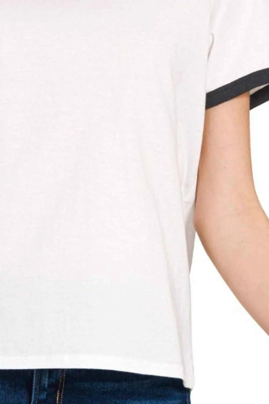 Contrast Binding Short Sleeve Tee Shirts 32742ee5-a077-4d00-99e7-c7c00abb6b13-Max-Origin