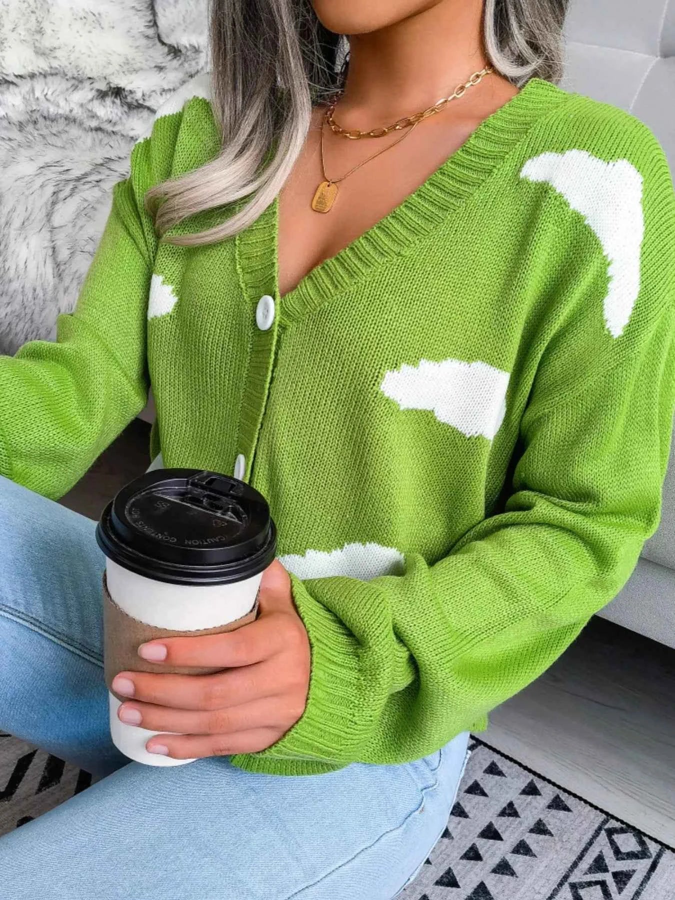 Cloud Pattern Button-Up Cropped Cardigan 32786c65-52d7-41ca-816e-89825e5c430f-Max-Origin