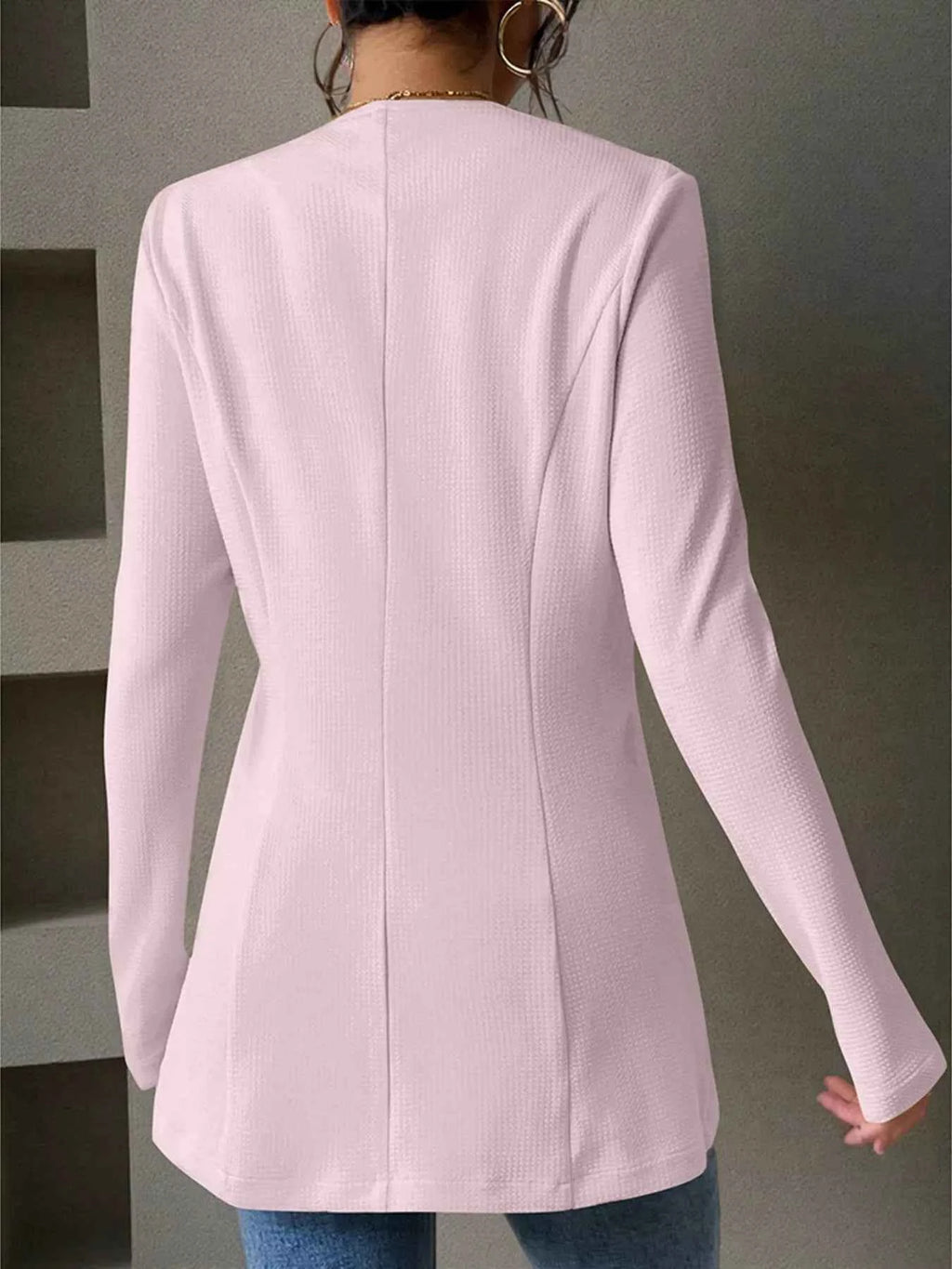 One Button Long Sleeve Blazer 32892924a14741f092be228fe9a909ef-Max-Origin