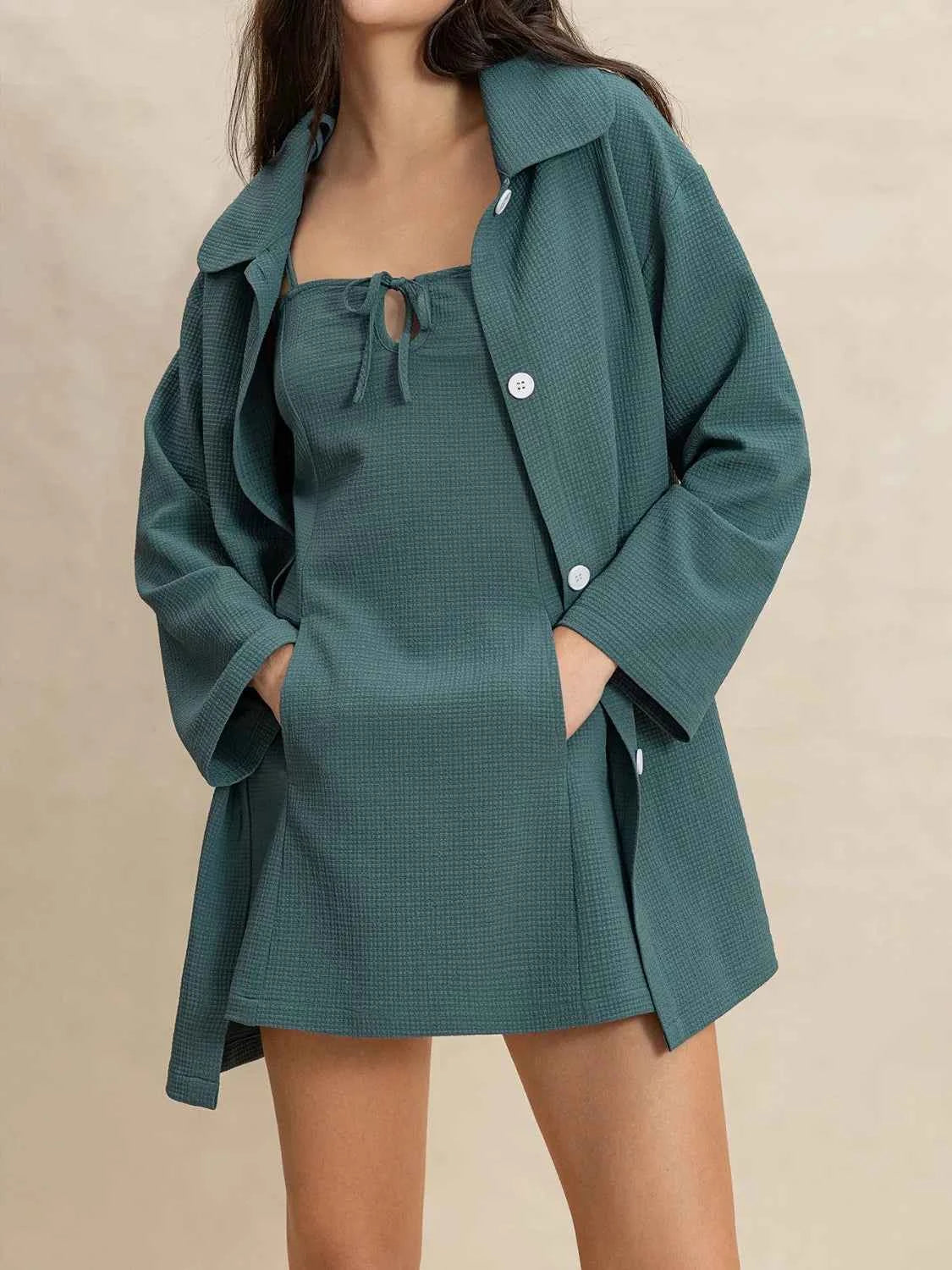 Tie Shoulder Mini Dress and Long Sleeve Top Set 32b3af11-c3bf-4922-a643-a4985b696df2-Max-Origin