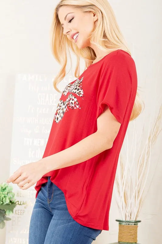 Heimish Full Size Leopard Lip Round Neck Short Sleeve T-Shirt Plus Size 32c30207-0720-4574-acaf-99d3c515bcd9-Max
