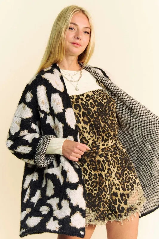 Davi & Dani Leopard Open Front Long Sleeve Cardigan 32d9b479-1bf7-46e2-a7e1-790d14366577-Max