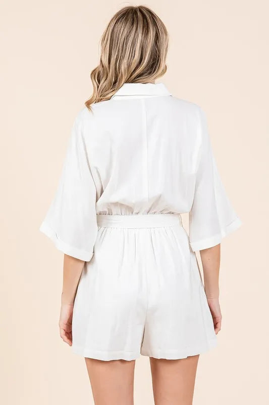Mittoshop Tie Waist Half Sleeve Romper 32de011d-3d94-41de-a5f1-e2cd24136f1d-Max