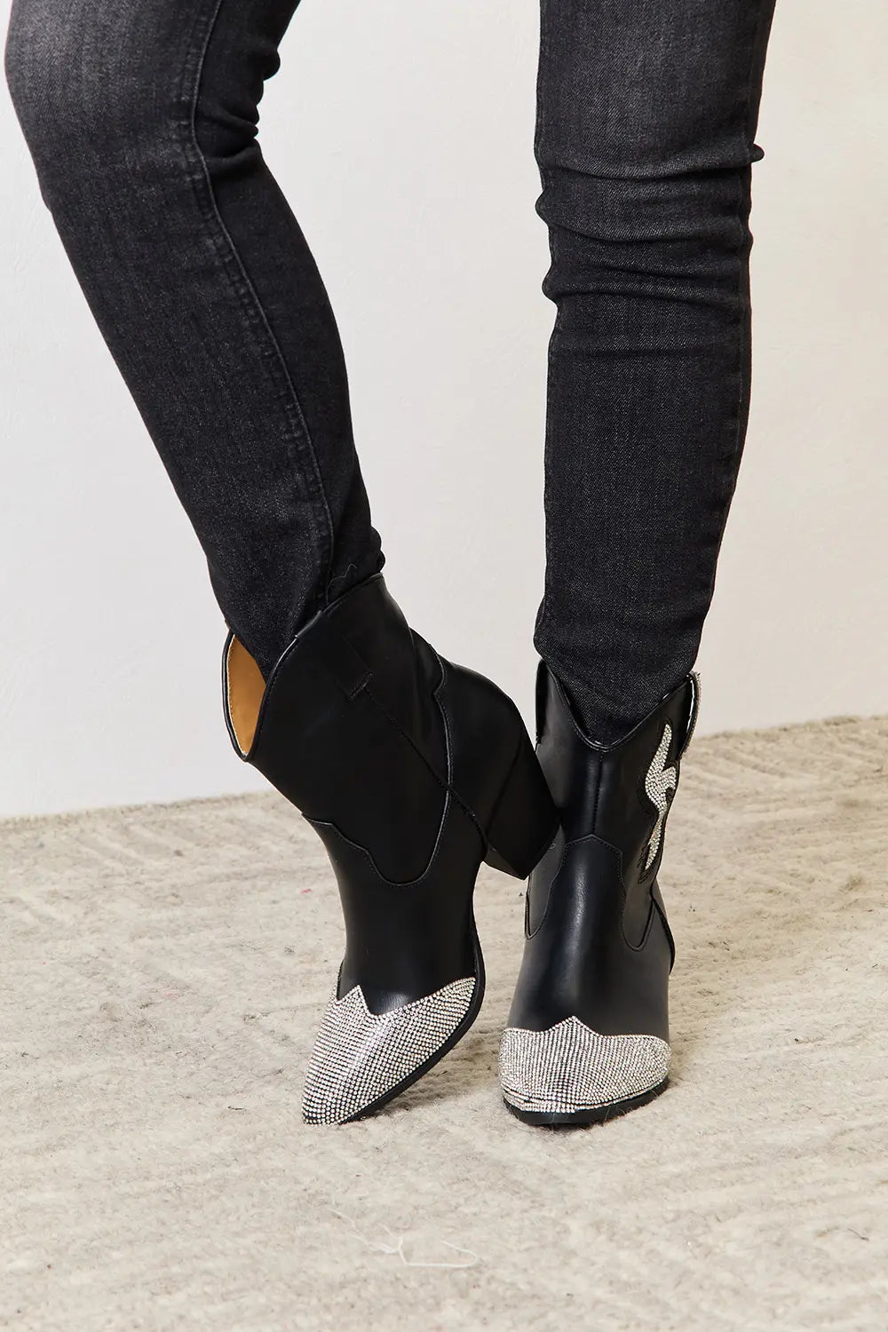 East Lion Corp Rhinestone Pointed Boots 32ed3869649c4bb69208f304d50eadf3-Max