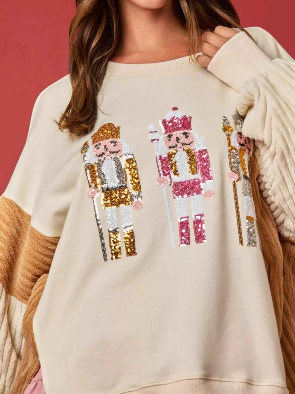 Nutcracker Long Sleeve Sweatshirt with Side Slit 32f15052-5c6d-4eef-8527-41aefde3f379-Max-Origin