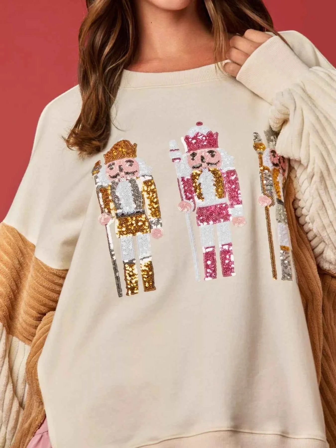 Nutcracker Long Sleeve Sweatshirt with Side Slit 32f15052-5c6d-4eef-8527-41aefde3f379-Max-Origin